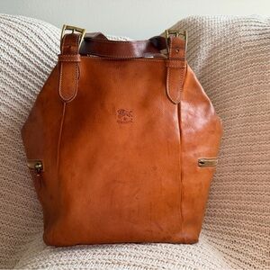 Heritage Il Bisonte Italian Leather Large Tote Retired Design